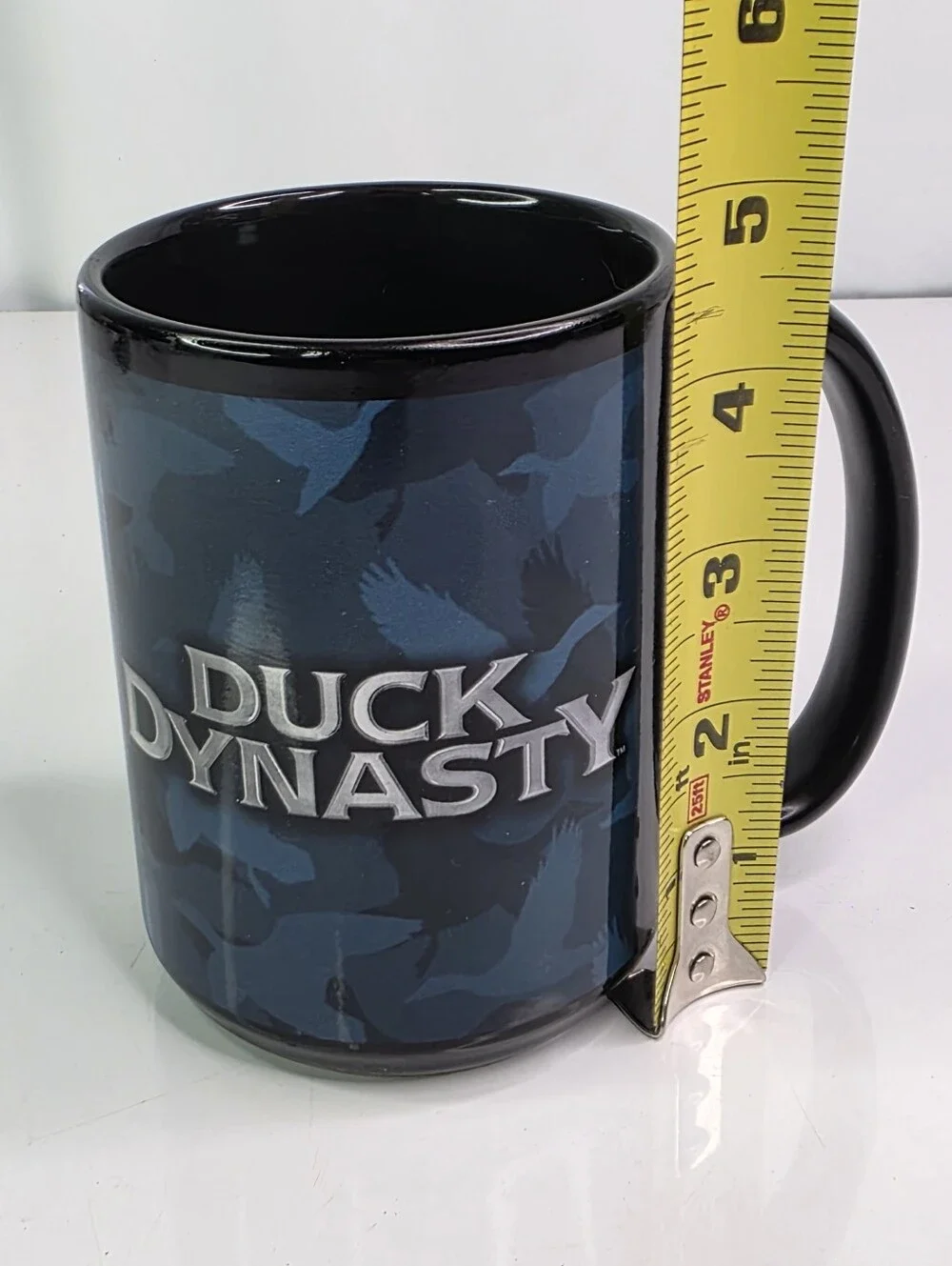 Duck Dynasty Mug AE TV Show Jase Robertson No Rules Coffee Cup Black Ceramic Nos